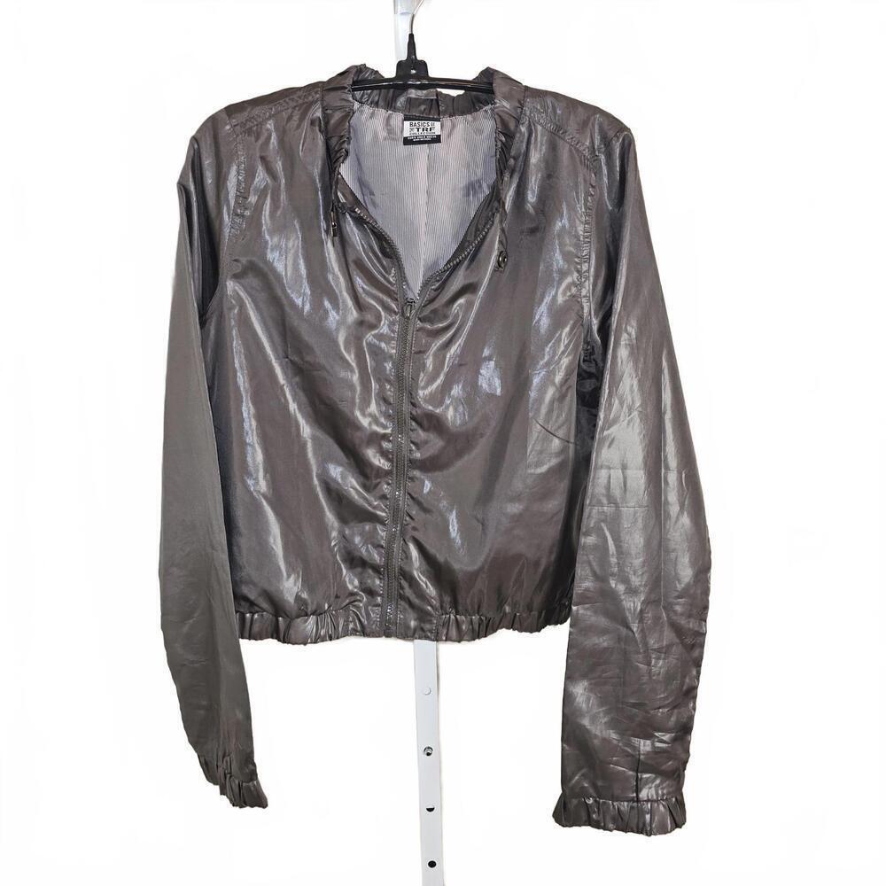 Trendy Silver Cropped Jacket - Basics of the TRF Collection